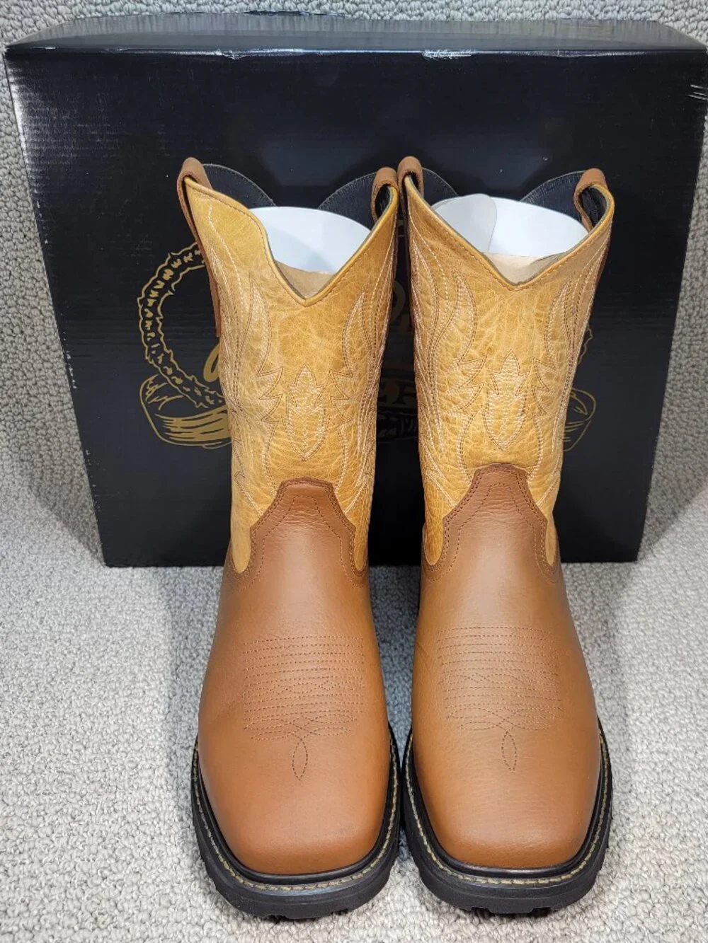 J.B. Dillon Reserve JBRG201 Men's US Size 10.5D Oak/Honey Leather Pull on Boots